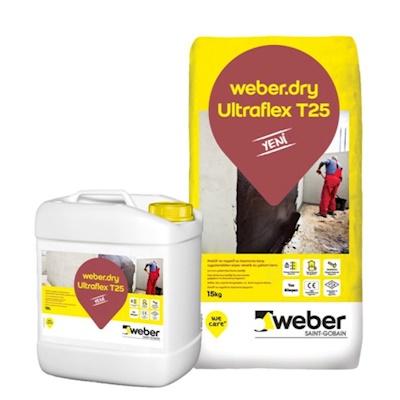 Weber dry Ultraflex T25 Yüksek Performanslı Su Yalıtım Harcı